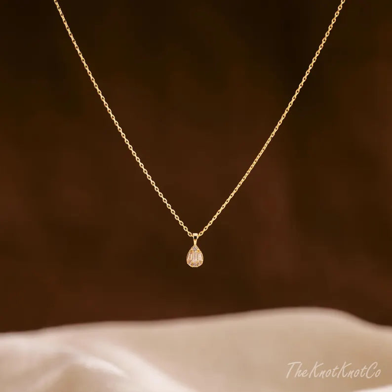Teardrop Diamond Pendant